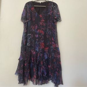 Elie Tahari Silk 100% Dress Size 16